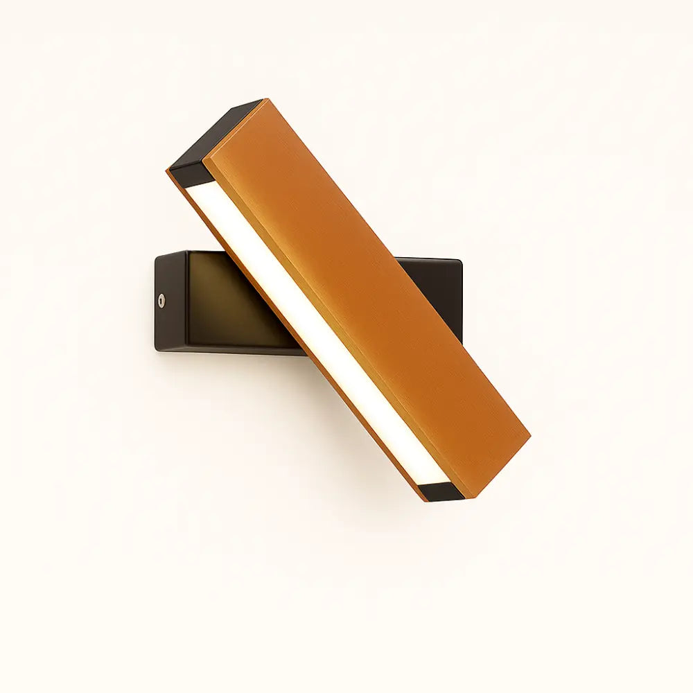 Drehbare LED Wandleuchte aus Holz im skandinavischen Minimal-Design – Ansicht 8