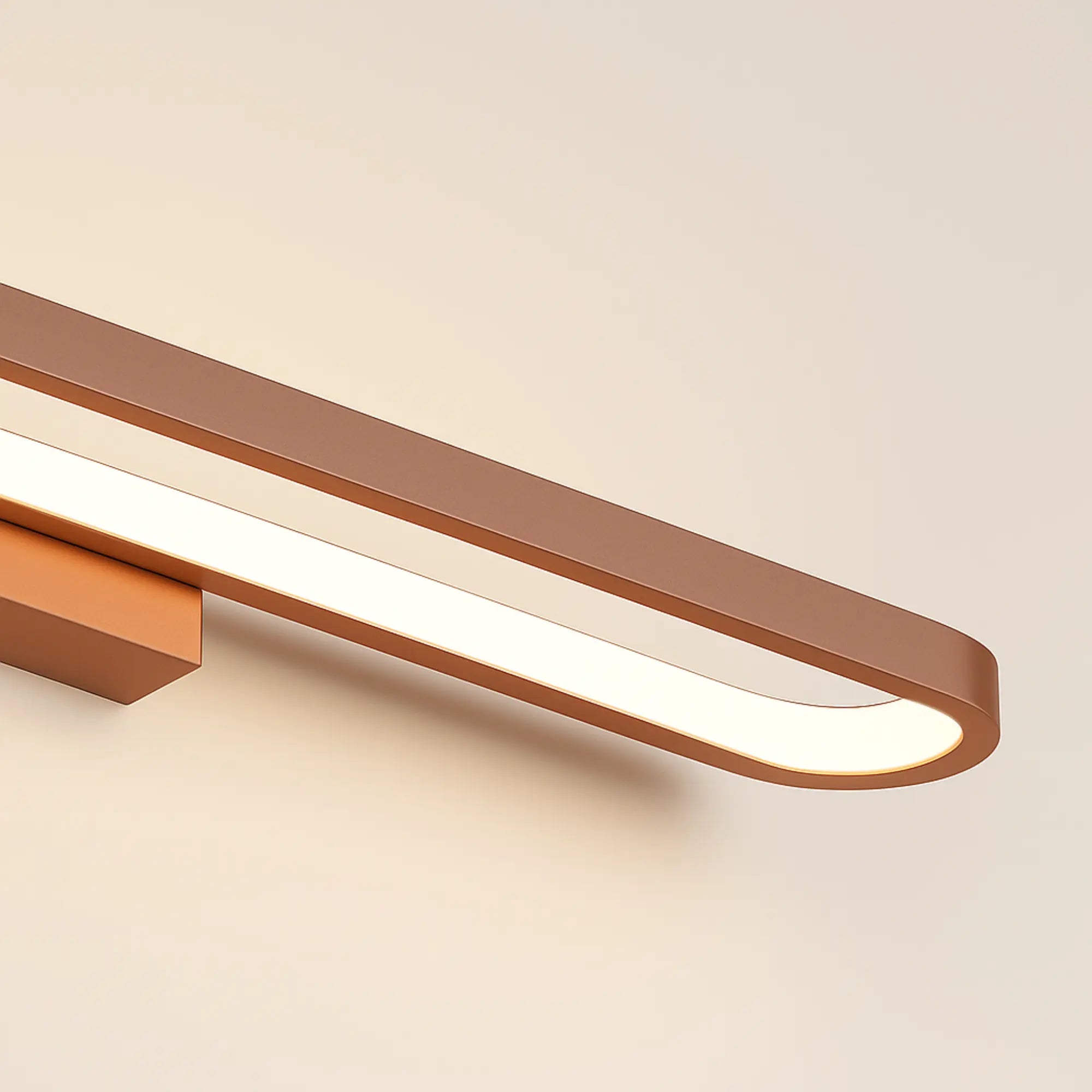 Schlanke braune Bad Wandleuchte LED als Design Spiegelleuchte – Ansicht 8