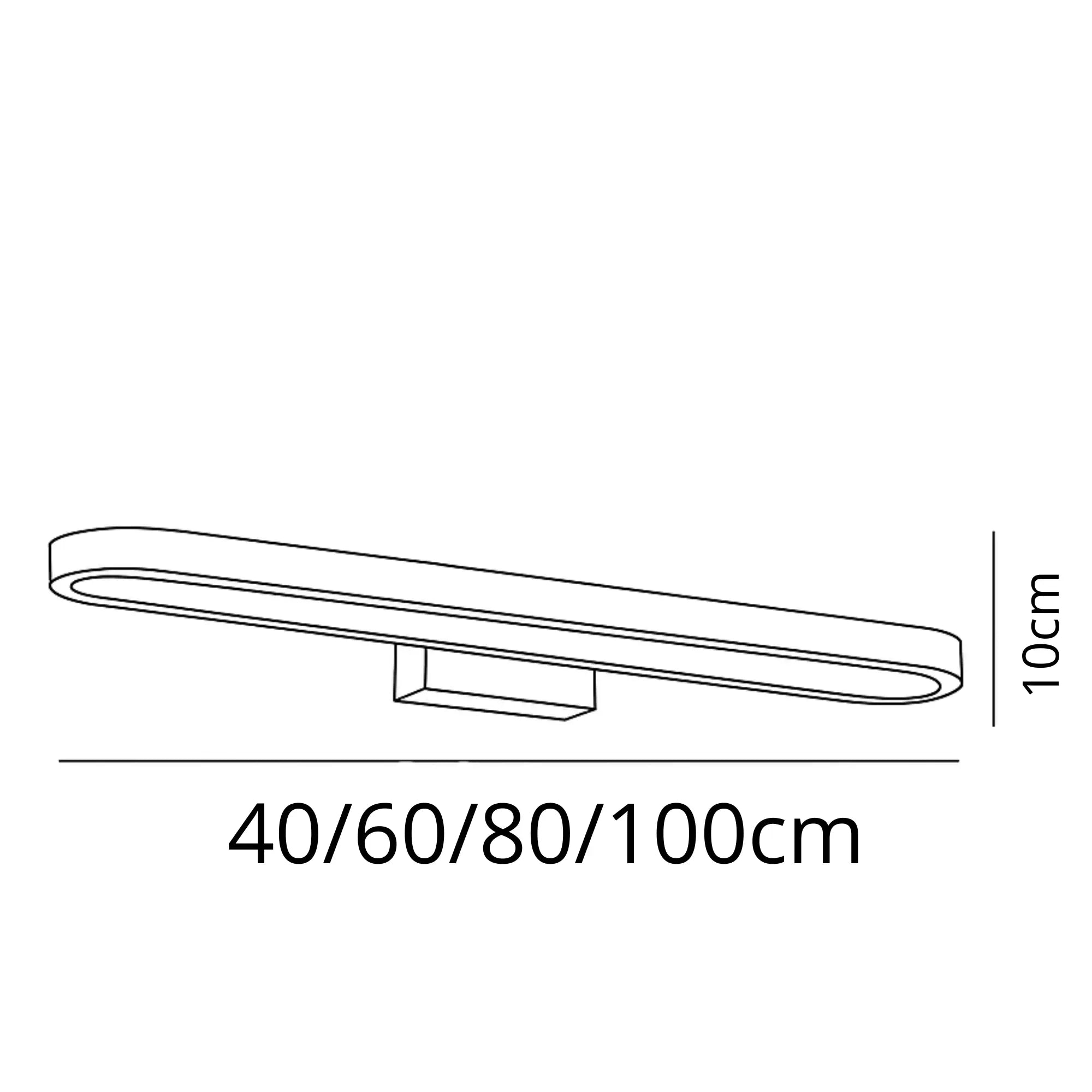 Schlanke braune Bad Wandleuchte LED als Design Spiegelleuchte – Ansicht 9