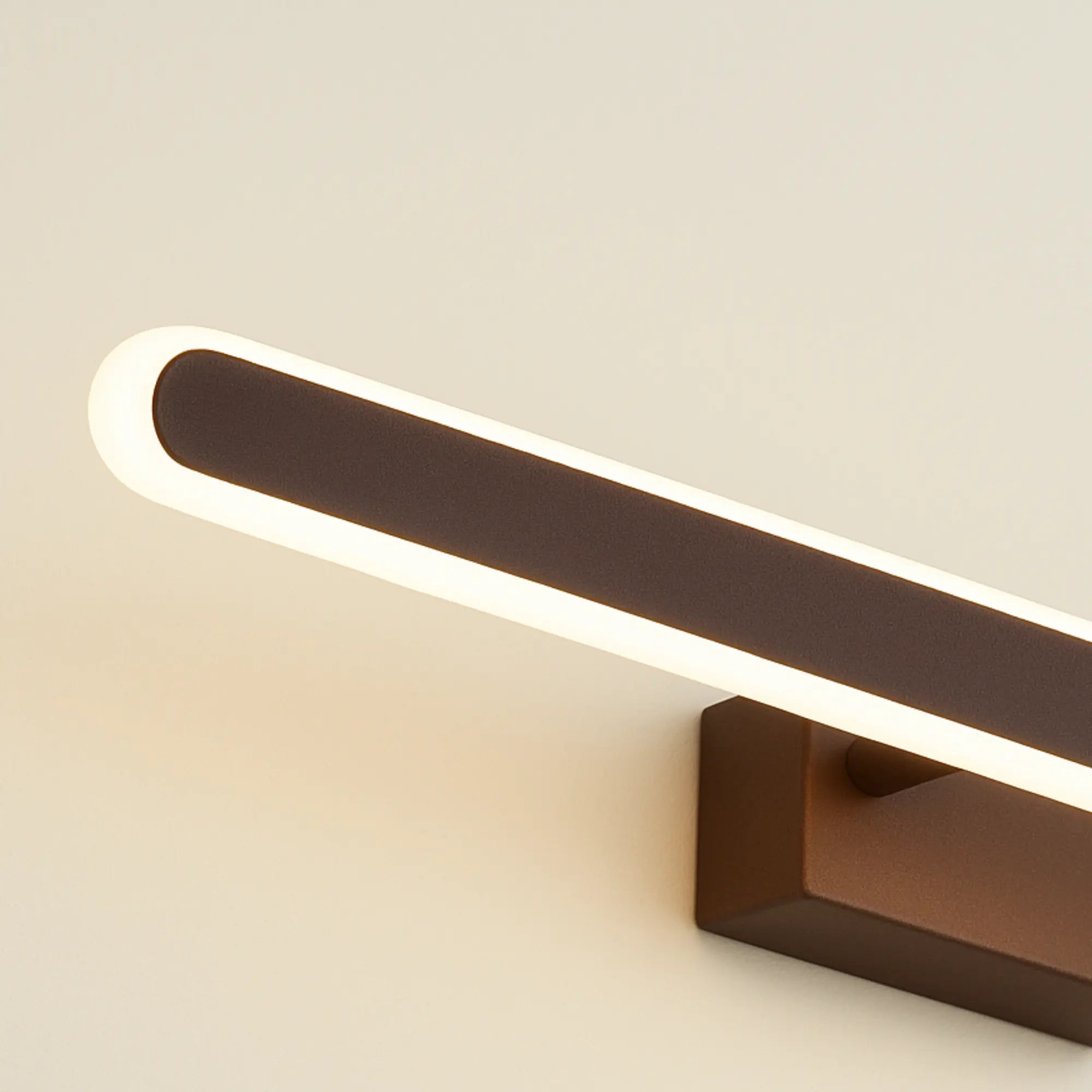 Braune Bad Wandleuchte LED für modernes Spiegeldesign – Ansicht 8