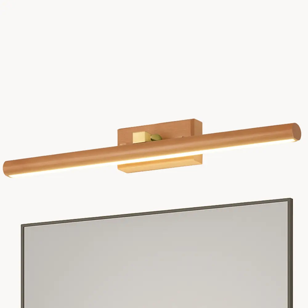 Drehbare LED Wandleuchte aus Holz warmweiß für Bad und Schlafzimmer