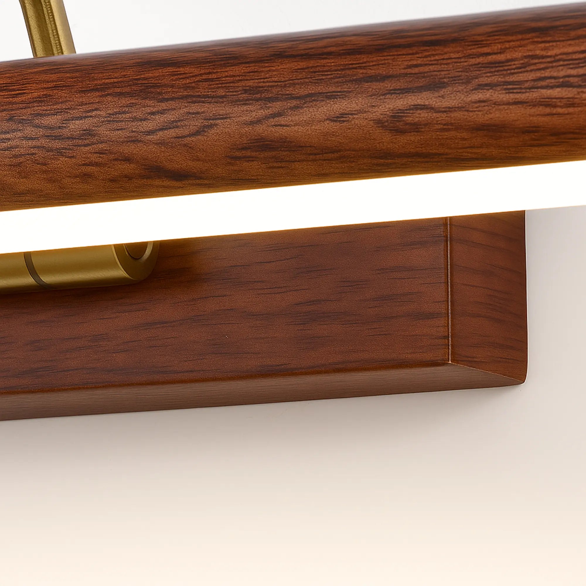 Bad Wandleuchte in Gold mit Holzdetail LED Spiegelbeleuchtung modern – Ansicht 6
